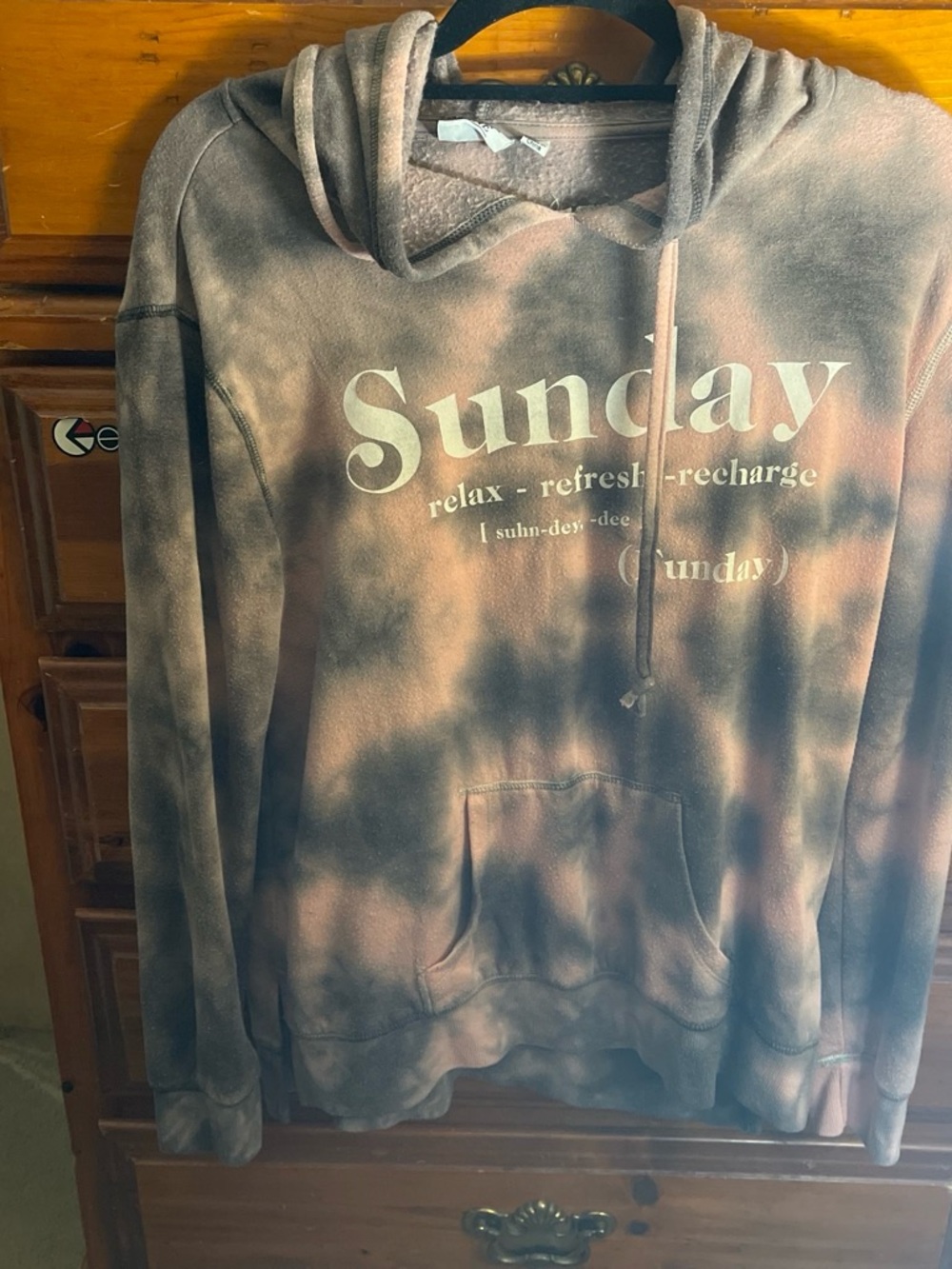 LG Mighty Fine Sweatshirt in Pink & Gray Tie-Dye